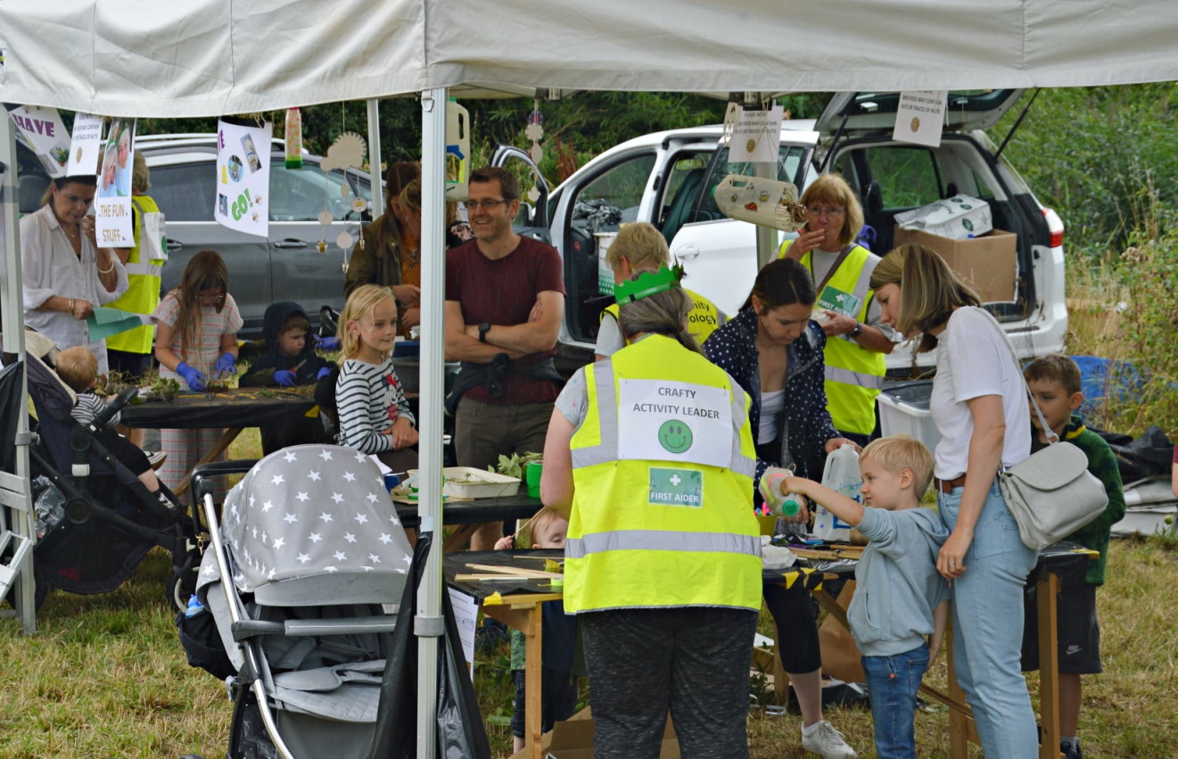 Families enjoy one of the activities at last year's Fun Day