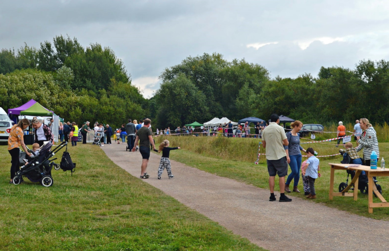A photograph of the stalls at last year's Fun Day