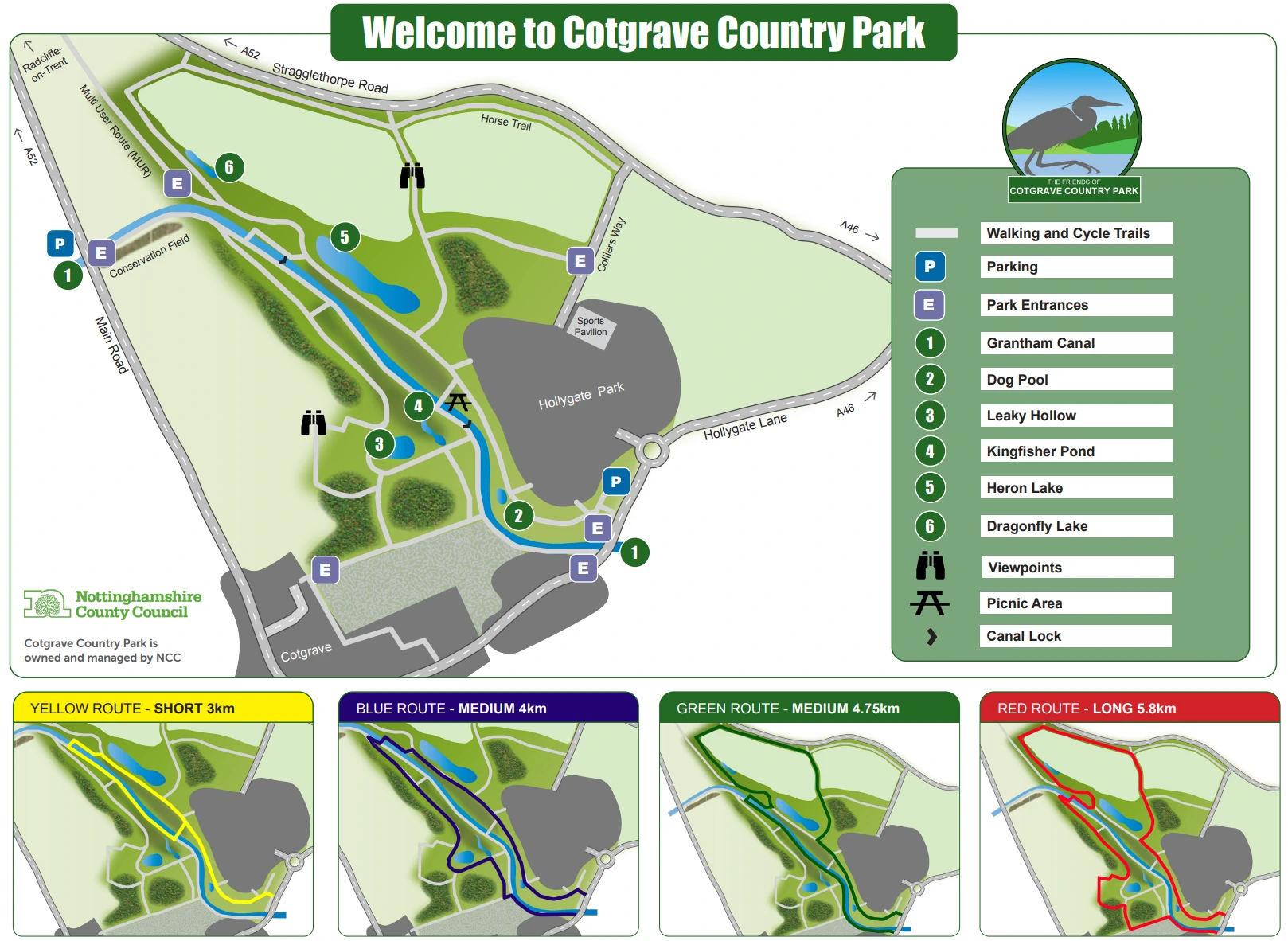 Map of Cotgrave Country Park