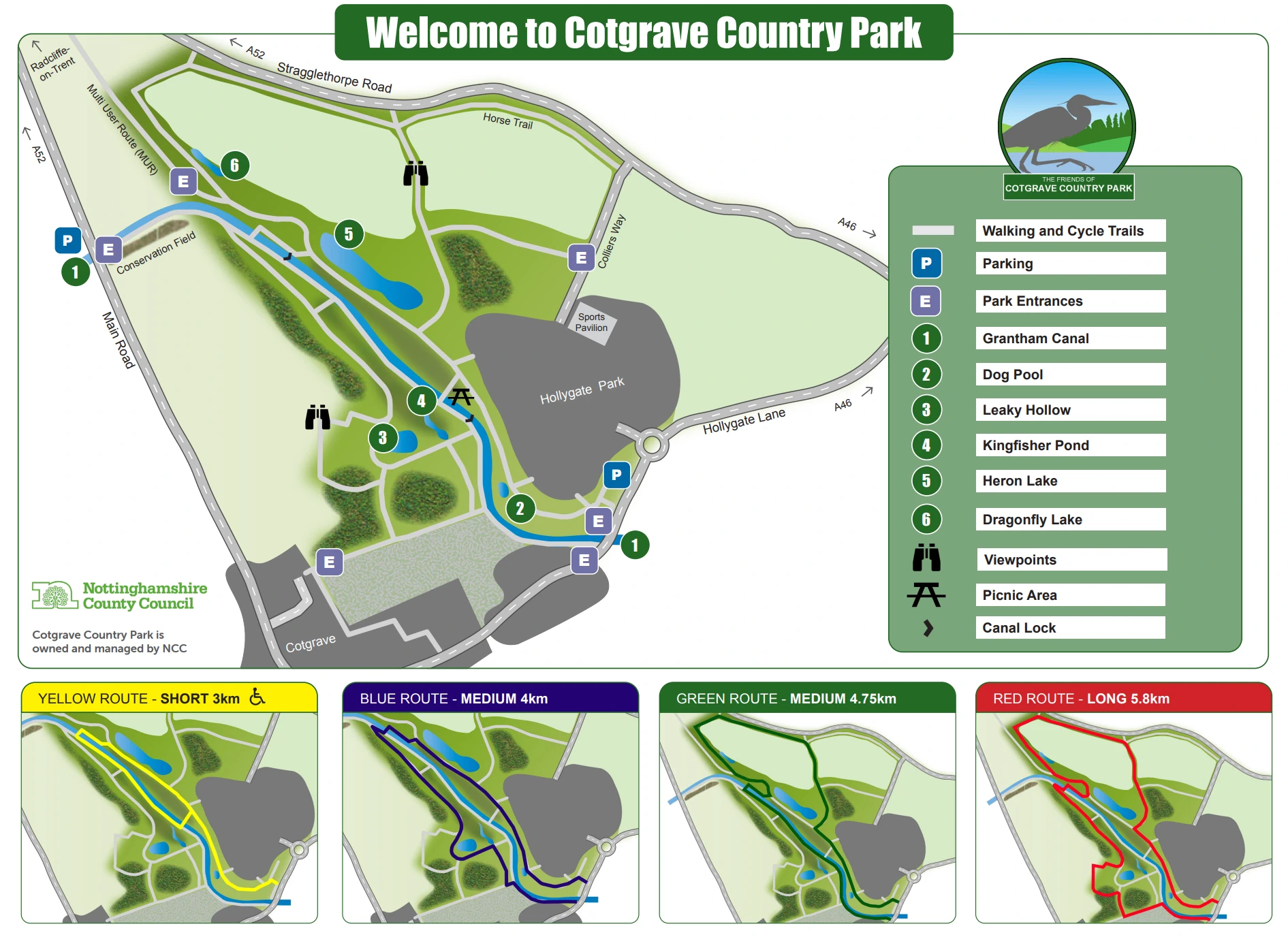 Map of Cotgrave Country Park